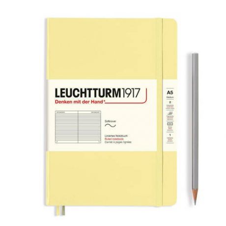 Записная книжка Leuchtturm, A5, в линейку, 123 страницы, ванильная