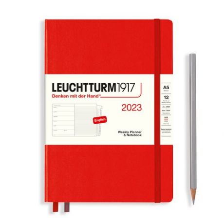 Еженедельник-блокнот датированный Leuchtturm1917 Medium, 72 листа, А5, красный