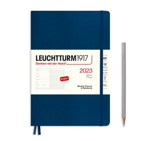 Еженедельник-блокнот датированный Leuchtturm1917 Pocket, 72 листа, А5, синий неви