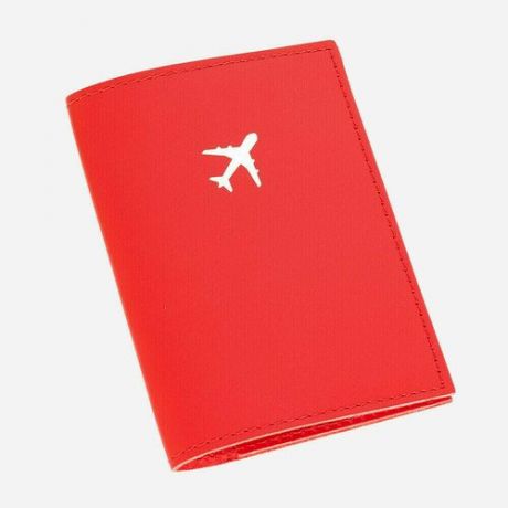 Обложка на паспорт Kokosina Самолет, красный
