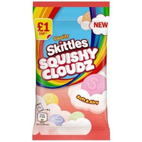 Драже Skittles Squishy Cloud Pouch Fruits, 70 г