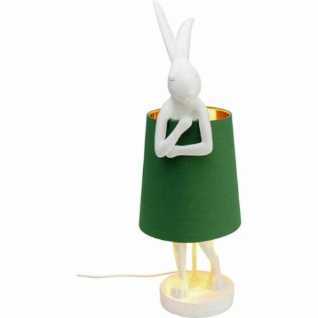 Лампа настольная Кролик, 23 х 68 х 26 см, белая/зеленая