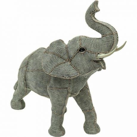 Статуэтка Слон, 38 х 37 х 17 см, серая