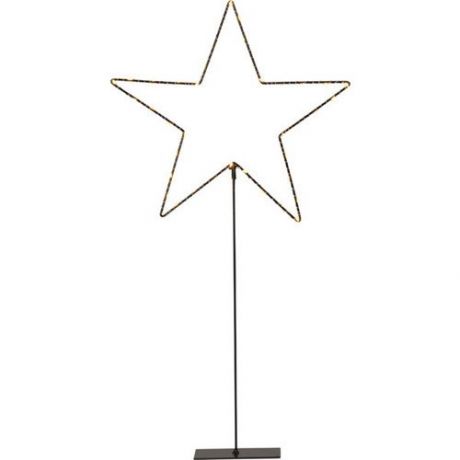 Декоративный светильник Звезда, черный, теплый белый, 65 см