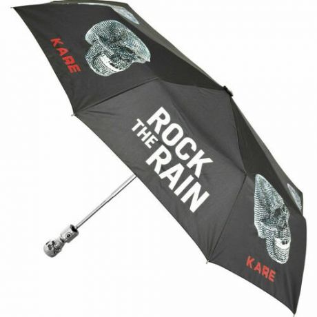 Зонт складной Череп, 6 х 30 х 6 см, черный