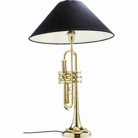Лампа настольная Труба, 50 х 77 х 50 см, золотая/черная