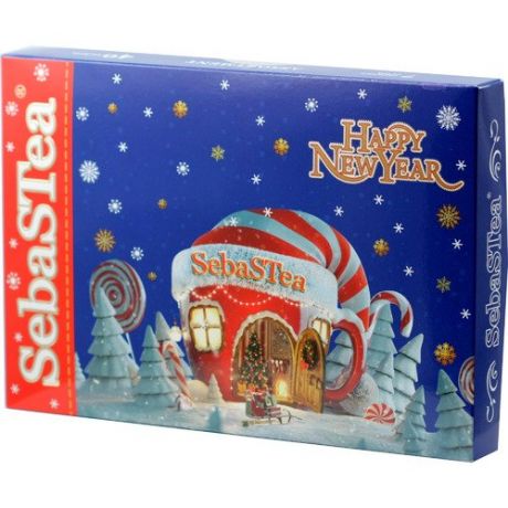 Коллекция чая SebasTea Christmas Hut Assortment, 40 пакетиков