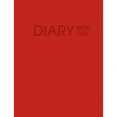 Ежедневник недатированный Listoff New Day, 128 листов, в линейку, А6, красный