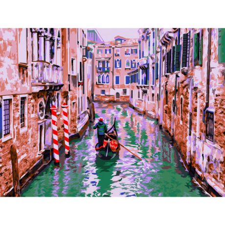 Картина по номерам на картоне Три Совы По каналам Венеции, 30 х 40 см