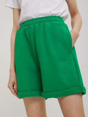Ярко-зелёные текстильные шорты Overcome
