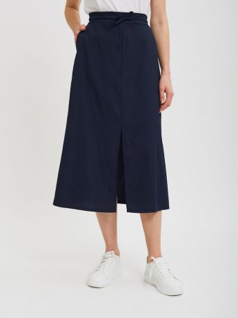 Синяя длинная юбка Sevenext с разрезом