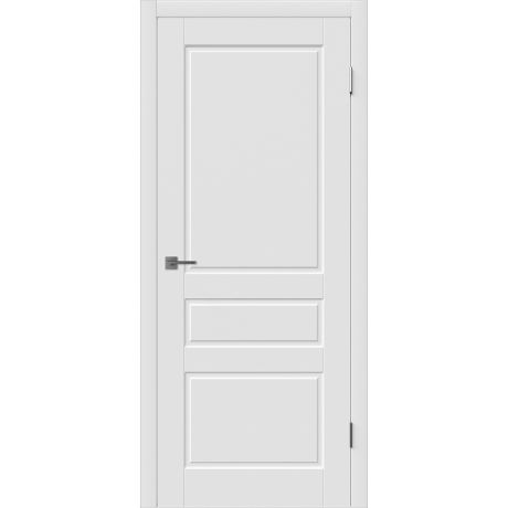 Дверь межкомнатная Честер 800х2000 мм эмаль белая глухая с замком и петлями