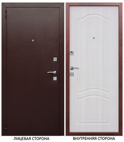 Дверь входная Ferroni Dominanta левая медный антик - белый ясень 860х2050 мм