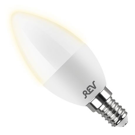 Лампа светодиодная E14 7 Вт 2700К свеча С37 180-240 В REV