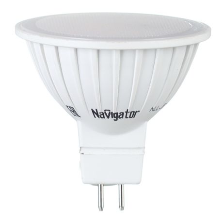 Лампа светодиодная Navigator 7 Вт GU5.3 рефлектор MR16 3000К теплый белый свет 220 В диммируемая