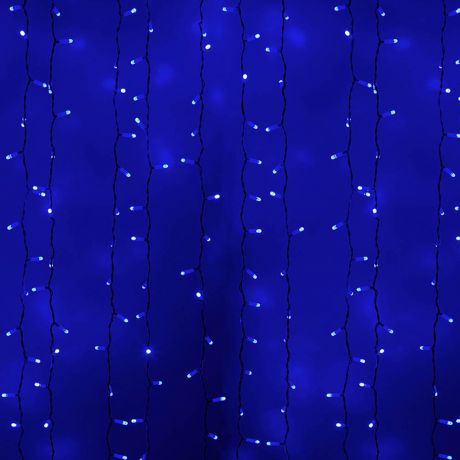 Гирлянда светодиодная Neon-Night Дождь 360 LED свечение синее 2х1,5 м уличная (235-113)