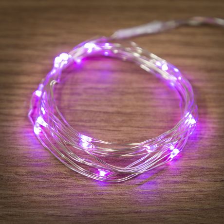 Гирлянда светодиодная Neon-Night Роса 20 LED свечение розовое 2 м (303-007)