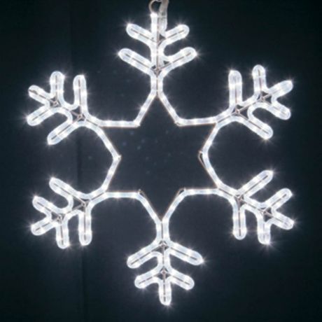 Украшение светодиодное фигура Neon-Night Снежинка свечение белое 55 см уличное (501-337)