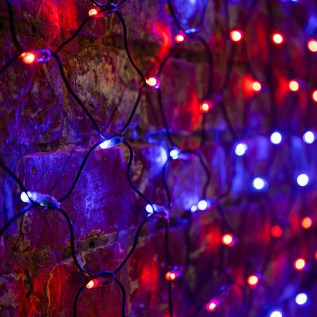 Гирлянда светодиодная Neon-Night Сеть 288 LED свечение красно-синее 2х1,5 м уличная (215-023)