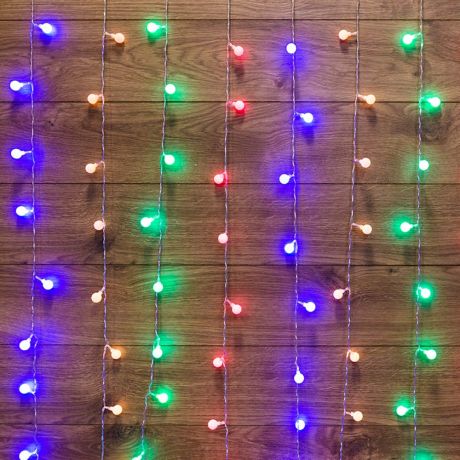 Гирлянда светодиодная Neon-Night Дождь 144 LED свечение мультиколор 1,5х1,5 м (235-049)