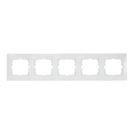 Рамка Lezard KARINA 707-0200-150 пятиместная горизонтальная белая