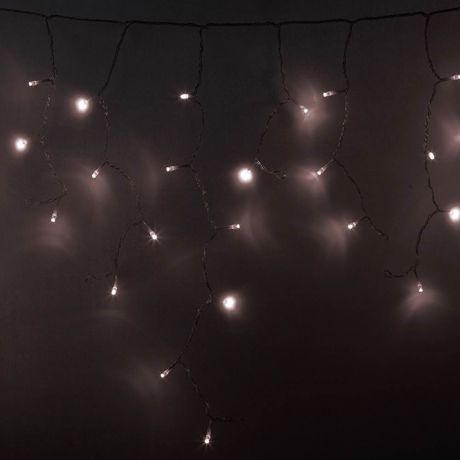Гирлянда светодиодная Neon-Night Айсикл (бахрома) 176 LED свечение теплое белое 4,8х0,6 м уличная (255-146)