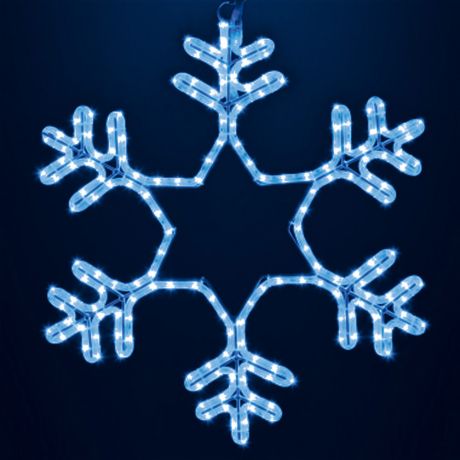 Украшение светодиодное фигура Neon-Night Снежинка свечение синее 55 см уличное (501-335)