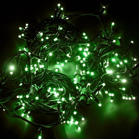Гирлянда светодиодная Neon-Night Дюраплей 200 LED свечение зелёное 20 м уличная (315-154)