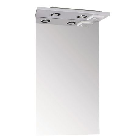 Зеркало АСБ-Мебель Альта 600 мм с подсветкой белый