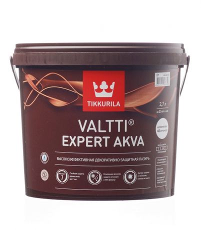 Антисептик Tikkurila Valtti Expert Akva декоративный для дерева бесцветный 2,7 л