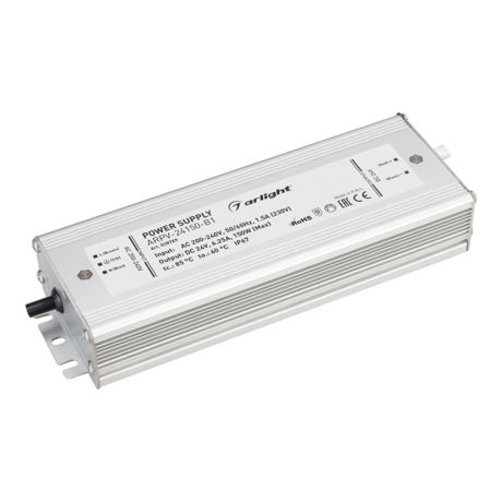Блок питания для светодиодного светильника Arlight металлический 150 Вт IP67 200-240/24 В (028789)