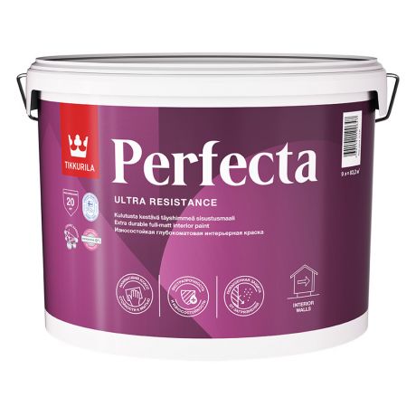 Краска моющаяся Tikkurila Perfecta база С бесцветная 9 л