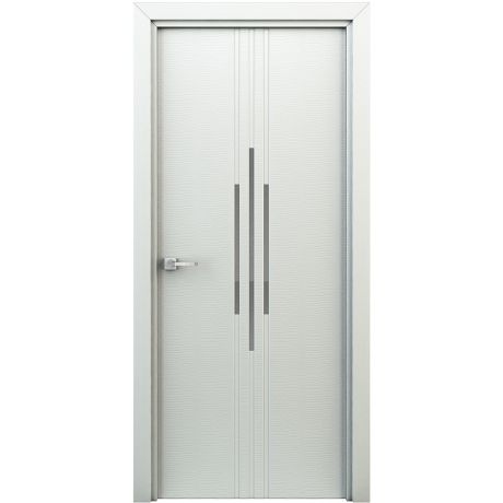 Дверь межкомнатная Сафари 700х2000 мм финишпленка жасмин белый декоративная вставка