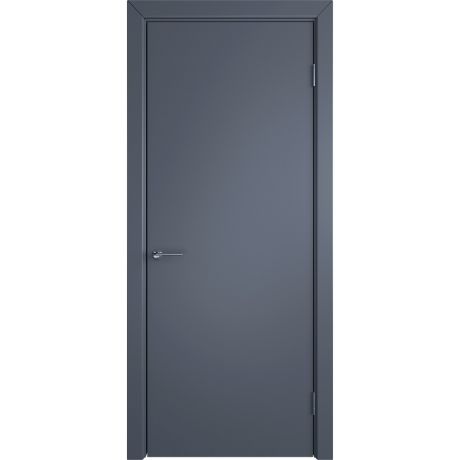 Дверь межкомнатная Ньюта 700х2000 мм эмаль графит глухая с замком и петлями