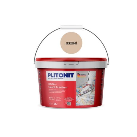 Затирка цементная эластичная Plitonit Colorit Premium бежевая 2 кг