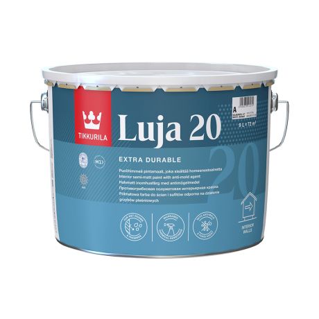 Краска моющаяся Tikkurila Luja 20 Puolihimmea база С бесцветная 9 л