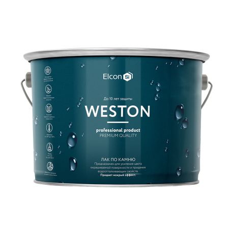 Лак кремнийорганический для камня Elcon Weston бесцветный 2 л полуглянцевый