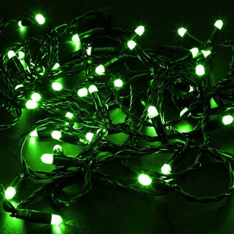 Гирлянда светодиодная Neon-Night Нить 100 LED свечение зелёное 10 м (305-144)