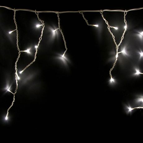 Гирлянда светодиодная Neon-Night Айсикл (бахрома) 48 LED свечение теплое белое 1,8х0,5 м уличная (255-026)