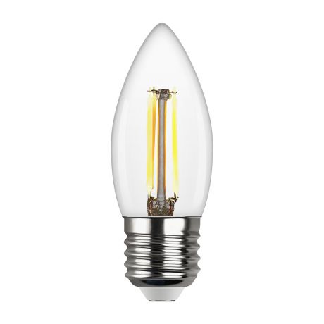 Лампа светодиодная филаментная REV E27 2700К 7 Вт 695 Лм 220 В свеча С37 прозрачная
