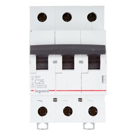 Автоматический выключатель Legrand RX3 (419710) 3P 25А тип С 4,5 кА 400 В на DIN-рейку