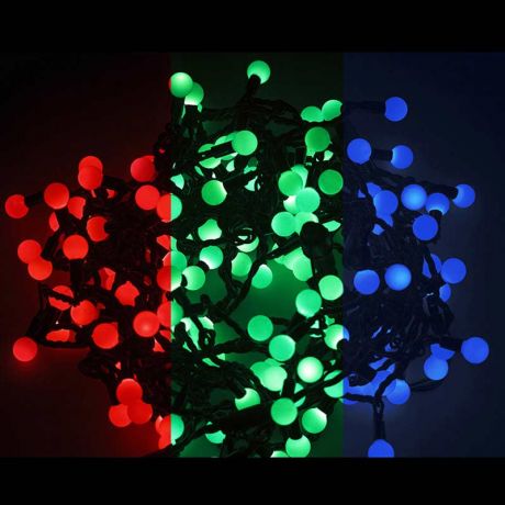 Гирлянда светодиодная Neon-Night Мультишарики 80 LED свечение RGB d2,3 см 10 м уличная (303-519)