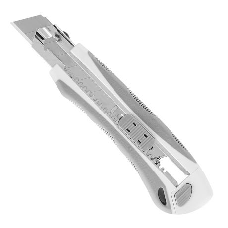 Нож строительный КМ 25 мм с ломающимся лезвием пластиковый корпус