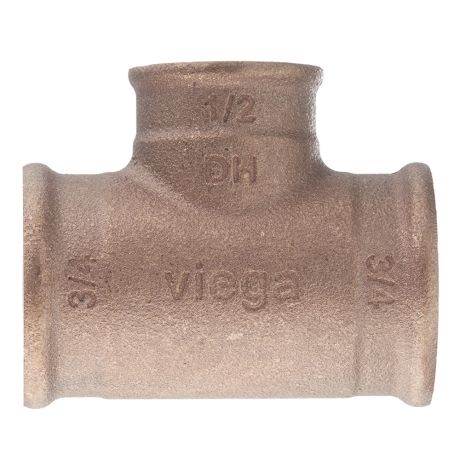 Тройник Viega (264468) 3/4 ВР(г) х 1/2 ВР(г) х 3/4 ВР(г) бронзовый
