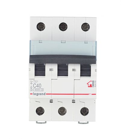 Автоматический выключатель Legrand TX3 (404060) 3P 40А тип С 6 кА 400 В на DIN-рейку