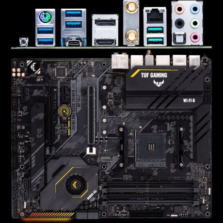 Материнская плата ASUS TUF Gaming X570-Pro (Wi-Fi) Socket-AM4 AMD X570 4xDDR4, 8xSATA3, Raid, 2xM.2, 2xPCI-E 16x, 6xUSB 3.1, 1xUSB 3.1 Type C, DP, HDMI 2.5GLAN ATX Ret