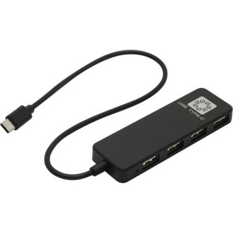 4-port USB2.0 Hub 5bites HB24C-210BK Черный