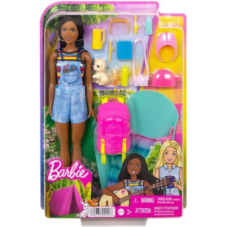 Mattel Barbie Бруклин Кемпинг (кукла с питомцем и аксессуарами) HDF74