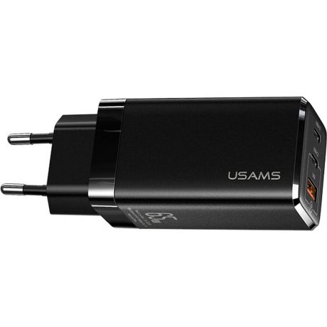 Сетевое зарядное устройство Usams US-CC110 QC3.0 + 2xType-C 65W черное