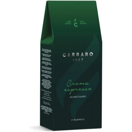 Кофе молотый Carraro Crema Espresso 250 гр картон